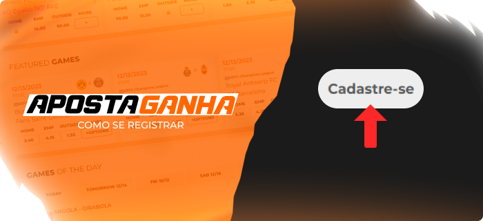 Siga estas etapas simples para se registrar na Aposta Ganha